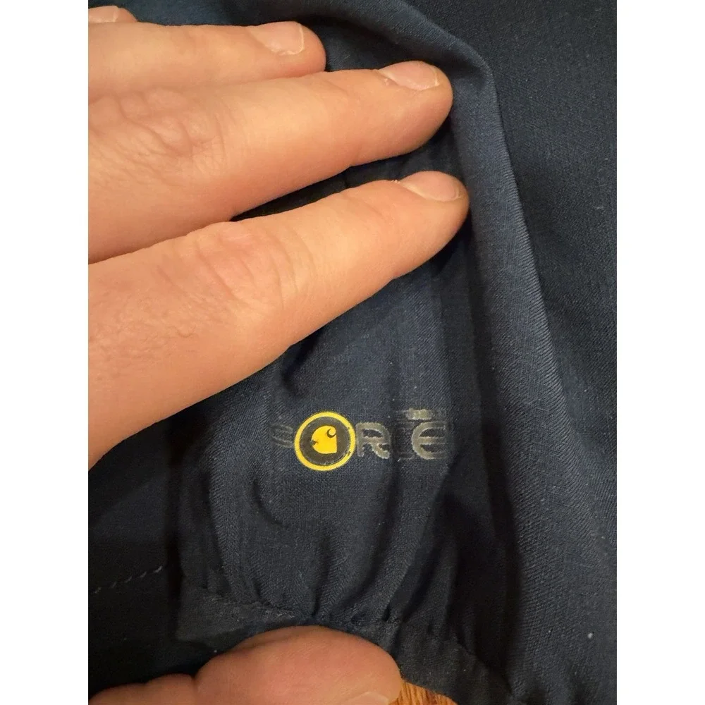 Carhartt Force Men's Small Full Zip Softshell Jacket Navy Blue Green Lightweight